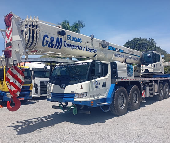 Guindaste XCMG da frota própria GM Transportes