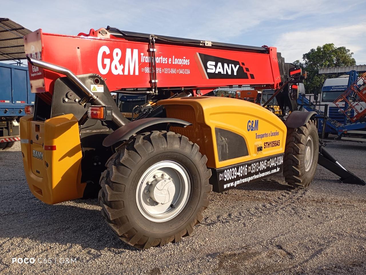 Equipamento da frota GM Transportes em operação